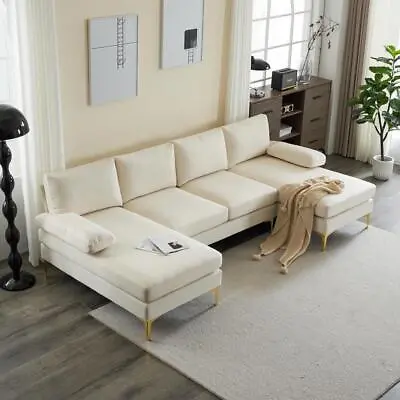 FCH U-Shaped Couch Sectional Sofa Set With Two Chaise Living Room Metal Leg • $459.99