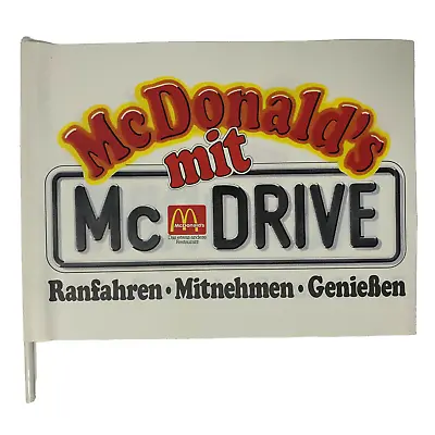 McDonalds German McDrive Paper Flag Germany 1991 Fast Food Vintage 90s • $14.99