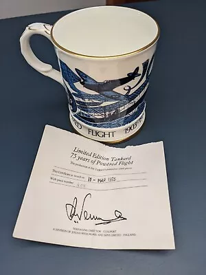 Coalport Bone China Planes 75th Anniversary Of Powered Flight Mug 1978 -208/1000 • £7