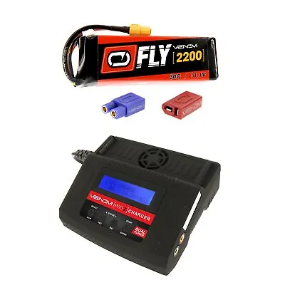 Venom 30C 3S 2200mAh 11.1V LiPo Battery With Pro 2 Charger Combo • $104.98