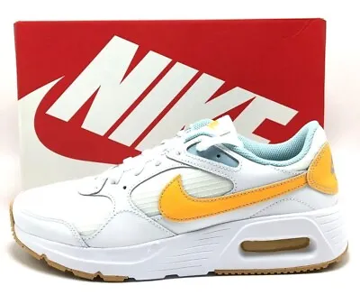 *NEW* Men Nike Air Max SC White/Yellow/Aqua  (FJ3997 100 ) Sz 8.0 ~ 13.0 • $65.21