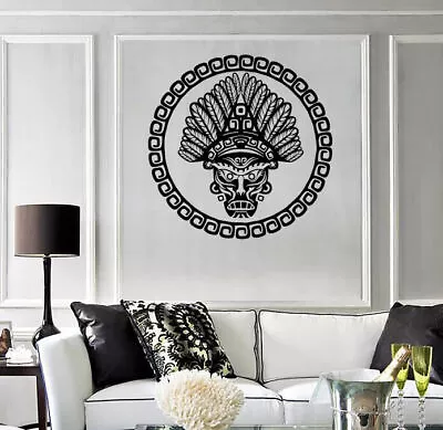 Vinyl Decal Wall Sticker Native Ancient Ceremony Mask Mayan Aztec (n1496) • $69.99