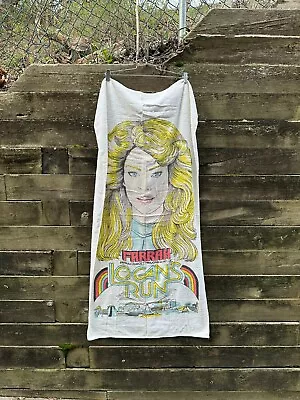 Farrah Fawcett Vintage Beach Towel - Logan's Run Movie Promo - 28 X 54 • £96.50