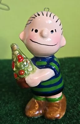 Japan Vintage- Linus With Tree- Peanuts Gang- Ceramic Ornament • $16.99