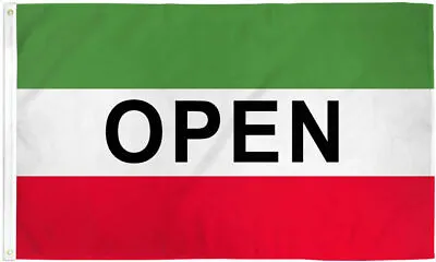 Open 3x5ft Flag Open For Business Flag Open Red White Green ITALIAN MEXICO FLAG • $8.88