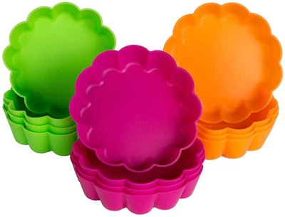 £15.30 • Buy Webake Tart Tins Mini Quiche Dishes Silicone Tart Mould 12 Pcs 3 Inch Non-Stick
