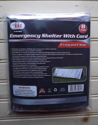 * Emergency Shelter With Cord_2' X 8' Reflective Mylar Tube Tent+Free Blanket • $2.49
