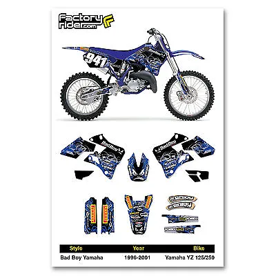  Yamaha 1996-01 YZ 125 250 Dirt Bike Graphics BadBoy Motocross Graphics  • $69.95