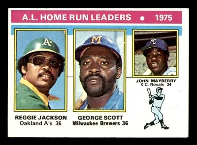 1976 Topps Baseball #194 A.L. Home Run Leaders Jackson EX/MT *d3 • $6