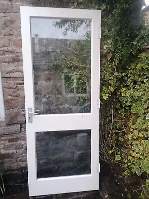 £45 • Buy Used Wooden Back Door, Glass Door, No Frame