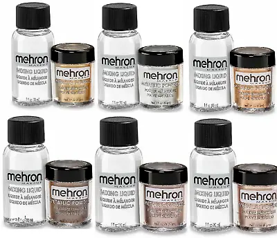 Mehron Metallic Powder &mixing Liquid_face Body Paint_ Theatrical Makeup Pick !! • $12.95