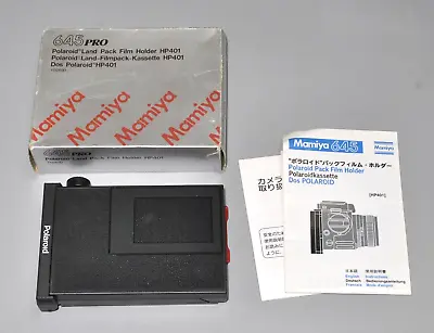 Exc+++* Mamiya 645 Pro Polaroid Land Pack Film Holder HP401 Boxed • $27