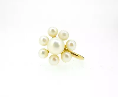 One Earring Van Dell Yellow Gold Filled 8 Cultured Pearl Cluster Non-pierced  • $25