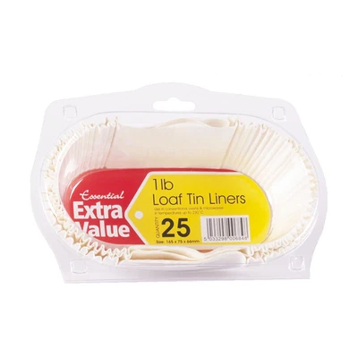 £4.99 • Buy 25 1lb Durable Loaf Tin Liners | High-Quality Traditional Grease-Proof Liners 