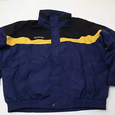 Columbia Jacket Men’s XXL Blue Yellow Full Zip Bugaboo Shell Coat • $15