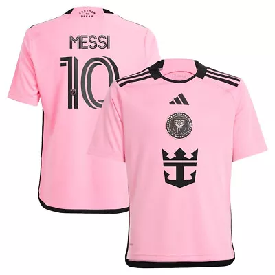 Lionel Messi #10 Inter Miami 24/25 Home Version YOUTH Jersey Pink • $36.49