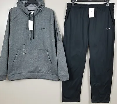 Nike Therma-fit Sweatsuit Hoodie +pants Set Grey Black Rare New (size 4xl) • $159.99