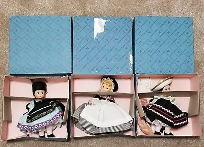 Madame Alexander 8  Dolls W/ Original Boxes 558 576 586 Mexico Romania Britain • $24.95