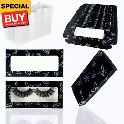 60 Pieces False Eyelashes Box Empty Lash Packaging Storage Containers 30 Soft Pa • $15.99