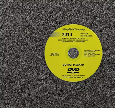 $69.30 • Buy 2014 Ford Focus Shop Service Repair Manual DVD S SE Titanium Hatchback 2.0L