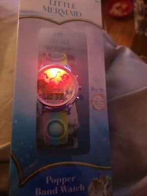 $7 • Buy The Little Mermaid Flashing Watch Popper Band Watch