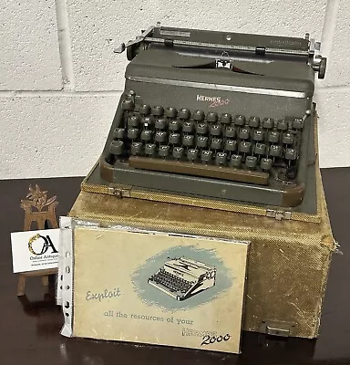 Superb Vintage Hermes 2000 Typewriter With Case & Instruction Manual  • £295