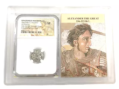 336-323 BC -Silver Drach Alexander The Great Greek Macedon -Heracles/Zeus NGC VF • $206