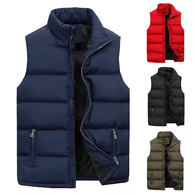 Men Women Autumn & Winter Fashion Casual Solid Color Zipper Collar Sleeveless • $44.26