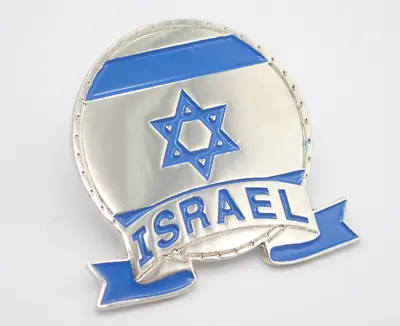Israel Star Of David Silver Tone Vintage Lapel Pin • $17.77