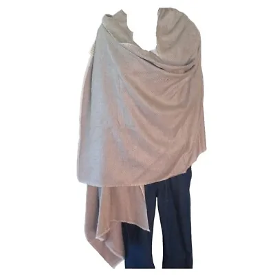 Cashmere | 4 Ply| Shawl/Throw|Nepal| Natural |2 Color Mix| Sand & Ivory • $78.20