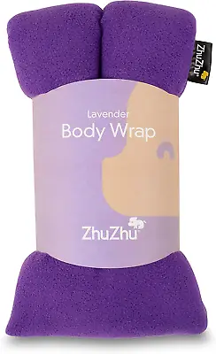 Zhu-Zhu Lavender Body Wrap - Microwavable Wheat Bag - Purple Fleece - Soothing • £16.93
