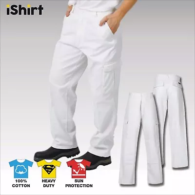 Cargo Painters Work Pants Trousers In 100% Cotton Drill Heavy Weight Workwear • $38.56