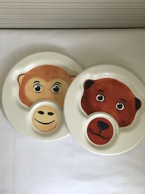 Villeroy And Boch Monkey And Bear Animal Friends Plate Collection With Dividers • $24.92