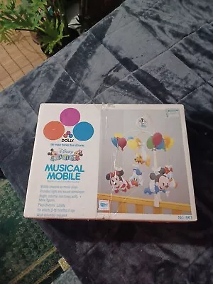 Vtg.  1984 Dolly Disney Babies Musical Mobile #661 Works Complete Brahms Lullaby • $33