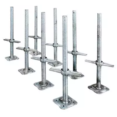 Heavy Duty Base 24 In Adjustable Scaffolding Leveling Jacks In Galvanized Steel • $244.99