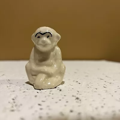 Vintage Ceramic White Monkey Hand Painted  • $12