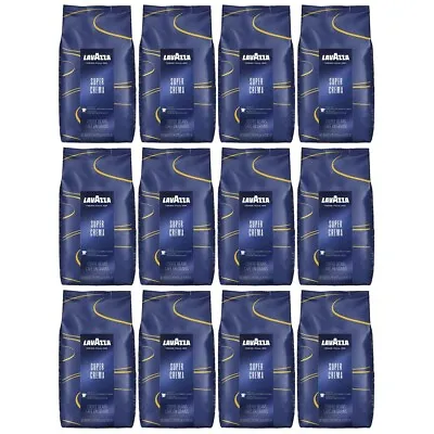 12 X Lavazza Super Crema 1Kg Coffee Beans • £129.99