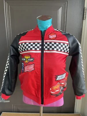 £66 • Buy Disney Park Store Cars Lightning McQueen Boy Varsity Jacket Size 7/8 NEW Wdw