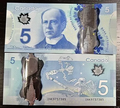 2013 $5 Five Canadian Dollar Bill Banknote Canada Currency UNCIRCULATED MINT BU • $9.55