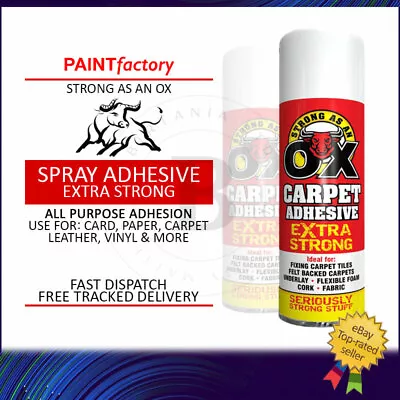 1x Carpet SAAO Heavy Duty Spray Adhesive Glue For Foam Card Craft Fabric 500ml • £7.49