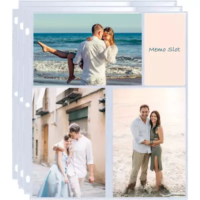30 Pack 4X6  Photo Album Refill Pages For 3 Ring BinderUltra-Clear Photo Sleeve • $11.43
