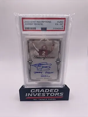 2022 Leaf Inscriptions #/199 On Card Auto Johnny F**kin Football Manziel PSA6 • $250