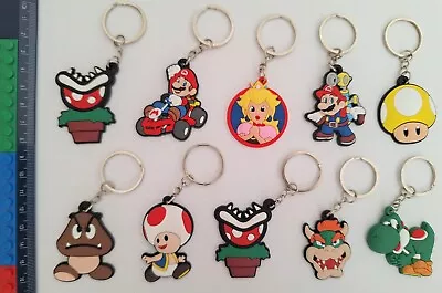 10 Pcs Super Mario Bros Keychains School Bag Tag Birthday Party Favors Design A • $17.99