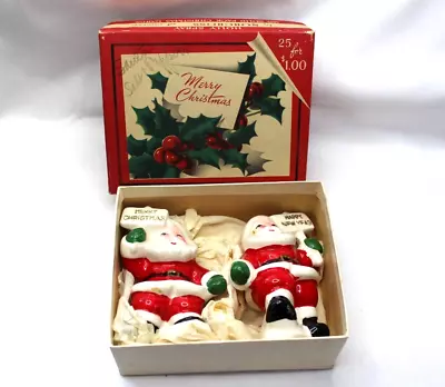 1950s Vintage Salt Pepper Shakers Santa Claus Merry Christmas Happy New Year • $25