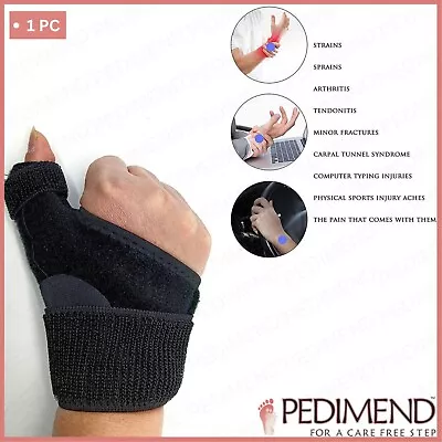 Thumb Support Thumb Splint Thumb Brace Splint Spica For Arthritis - Left Right • £8.49