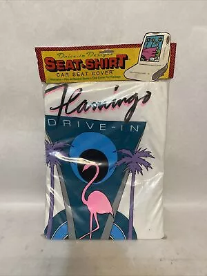 Vintage THE SEAT-SHIRT Car Seat Cover FLAMINGO Retro 1980s Tropical NOS • $59.99