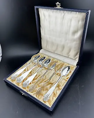 Magnus Aase 830 Silver Hammered Texture Set Of 6 Demitasse Spoons • $98