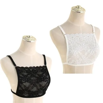 Lace Mock Camisole Bra Wrapped Chest Overlay Modesty Panel Vest For Womens Gift • £5.45