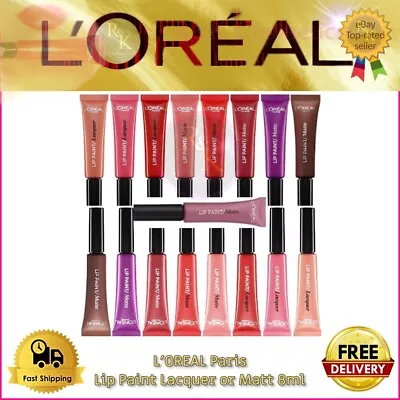 L'OREAL Lipstick Lip Paint Lacquer Or Matte 8ml - CHOOSE SHADE - NEW  Lip-gloss • £3.39