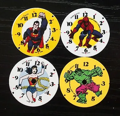 4 Dabs & Co. Character Watch Dials Spider-Man Hulk Superman Wonder Woman #W136 • $41.99
